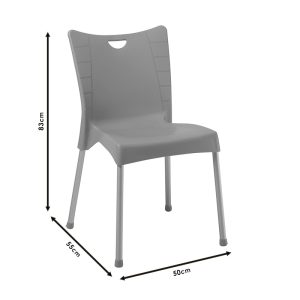 253 000038 3 3 Chair Crafted pakoworld PP color dark blue - aluminium legOutdoor furniture > Garden chair