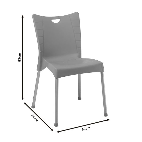 253 000038 3 3 Chair Crafted pakoworld PP color dark blue - aluminium legOutdoor furniture > Garden chair