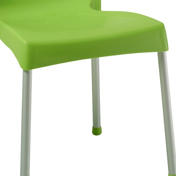 253 000039 2 3 Chair Crafted pakoworld PP color green - aluminium legOutdoor furniture > Garden chair