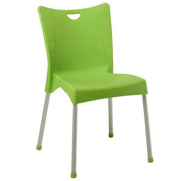 253 000039 5 Chair Crafted pakoworld PP color green - aluminium legOutdoor furniture > Garden chair