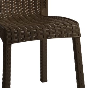 253 000041 2 5 Chair Confident pakoworld PP color dark brownOutdoor furniture > Garden chair