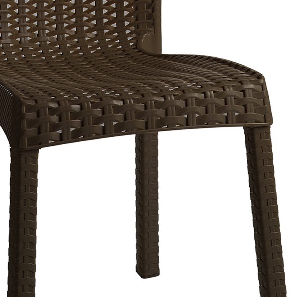 253 000041 2 5 Chair Confident pakoworld PP color dark brownOutdoor furniture > Garden chair
