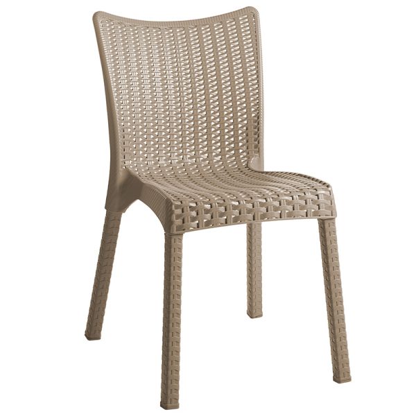 253 000042 9 Chair Confident pakoworld PP color cappucinoOutdoor furniture > Garden chair