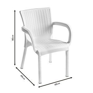 253 000043 3 2 Armchair Festive pakoworld PP color whiteOutdoor furniture > Garden armchairs