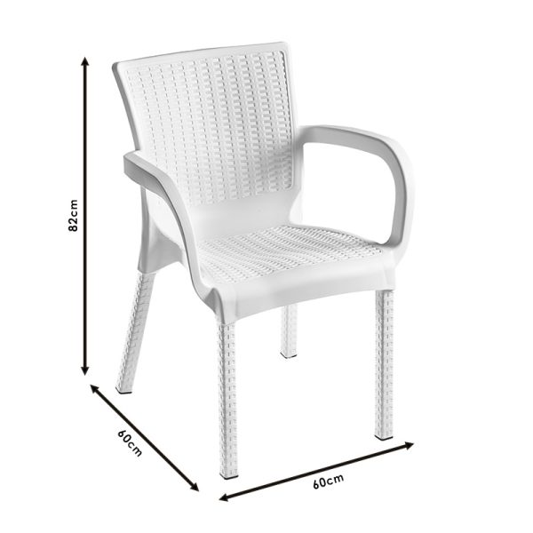 253 000043 3 2 Armchair Festive pakoworld PP color whiteOutdoor furniture > Garden armchairs