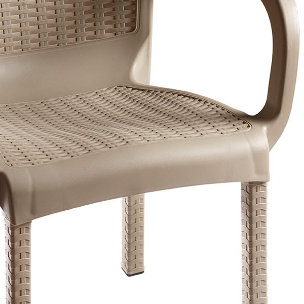253 000045 2 10 Armchair Festive pakoworld PP color cappucinoOutdoor furniture > Garden armchairs