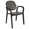 253 000046 4 Appa pakoworld aluminum and plywood table in anthracite shade D120x74cmOutdoor furniture > Garden dining sets