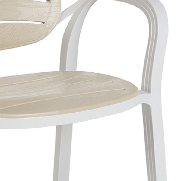 253 000047 2 2 Armchair Gentle pakoworld PP color white-capuccinoOutdoor furniture > Garden armchairs