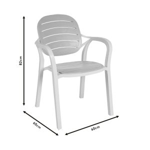 253 000047 3 2 Armchair Gentle pakoworld PP color white-capuccinoOutdoor furniture > Garden armchairs