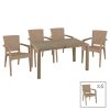 253 000058 5 Table Explore pakoworld with UV protection PP color brown 150x90x73.5cmOutdoor furniture > Garden dining sets
