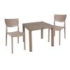 253 000072 7 Icon-Festive pakoworld dining set 5pcs PP in cappuccino colorOutdoor furniture > Garden food table