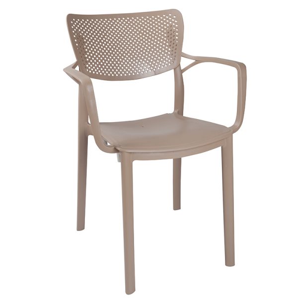253 000074 2 6 Dining set Explore-Fontline pakoworld set 3pieces PP cappuccino 90x90x73,5cmOutdoor furniture > Garden food table