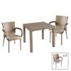 253 000079 7 Icon-Festive pakoworld dining set 5pcs PP in cappuccino colorOutdoor furniture > Garden food table