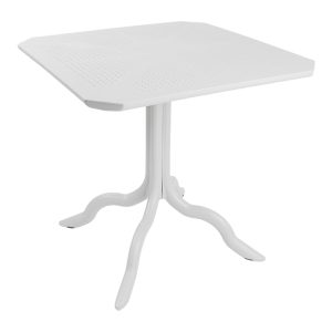 253 000118 6 Icon pakoworld PP table in white color 80x80x74.5cmOutdoor furniture > Garden dining sets