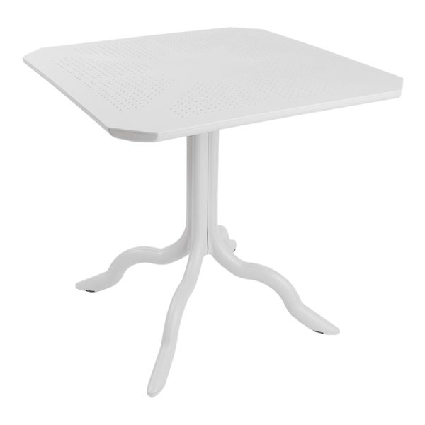 253 000118 6 Icon pakoworld PP table in white color 80x80x74.5cmOutdoor furniture > Garden dining sets