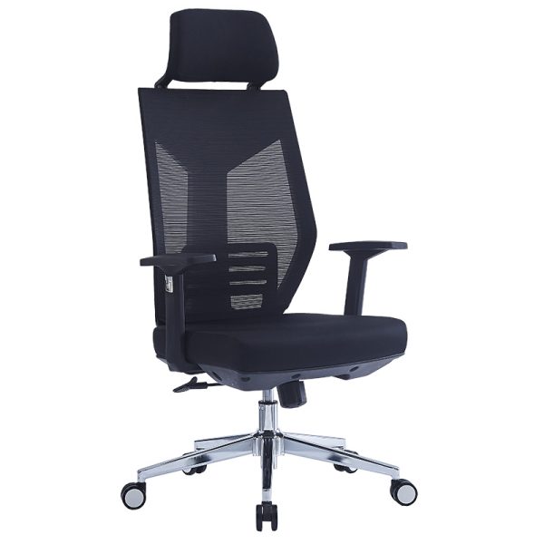 254 000003 11 Manager office chair Commend pakoworld with fabric mesh in black colourOffice furniture > Manager office chairs