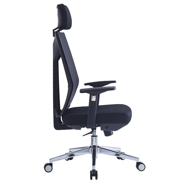 254 000003 2 8 Manager office chair Commend pakoworld with fabric mesh in black colourOffice furniture > Manager office chairs