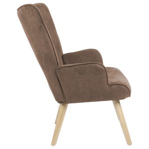 255 000002 2 11 Armchair Fluffy pakoworld fabric brown-natural 75x69x96cmIndoor furniture > Living room armchairs