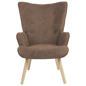 255 000002 3 11 Armchair Fluffy pakoworld fabric brown-natural 75x69x96cmIndoor furniture > Living room armchairs