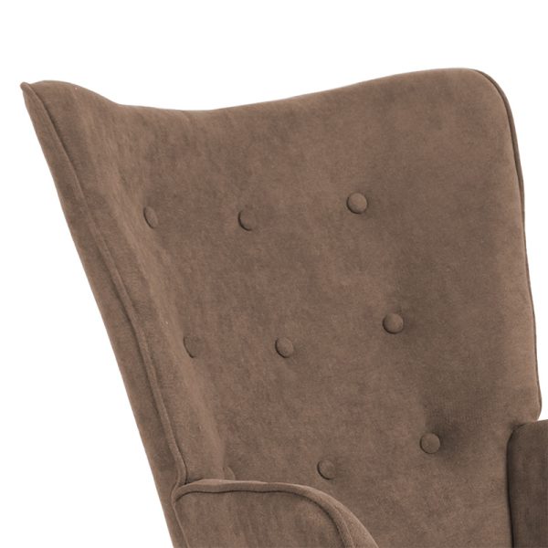 255 000002 4 11 Armchair Fluffy pakoworld fabric brown-natural 75x69x96cmIndoor furniture > Living room armchairs