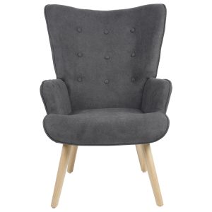 255 000003 3 8 Armchair Fluffy pakoworld fabric anthracite-natural 75x69x96cmIndoor furniture > Living room armchairs