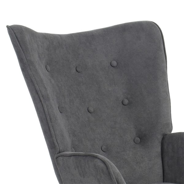 255 000003 4 8 Armchair Fluffy pakoworld fabric anthracite-natural 75x69x96cmIndoor furniture > Living room armchairs
