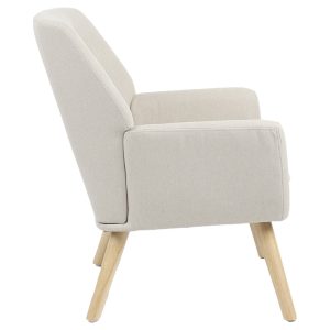 255 000012 2 7 Armchair Likable pakoworld fabric ecru-natural 67x89x86cmIndoor furniture > Living room armchairs