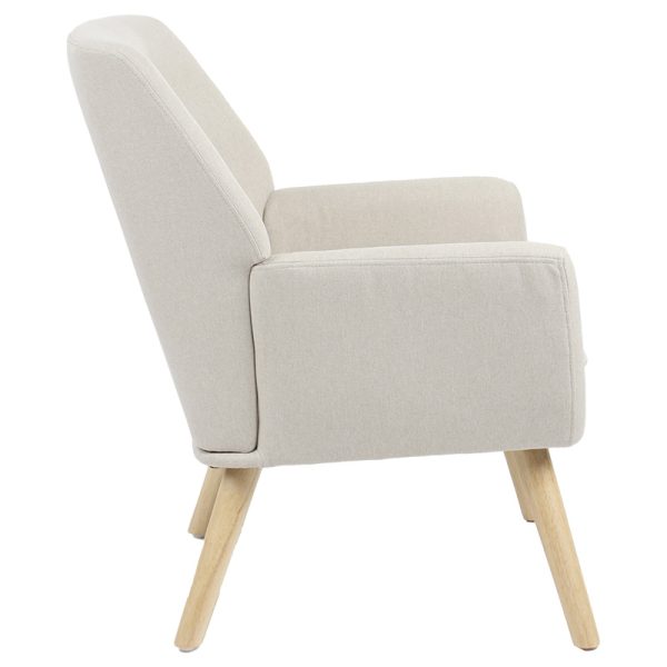 255 000012 2 7 Armchair Likable pakoworld fabric ecru-natural 67x89x86cmIndoor furniture > Living room armchairs