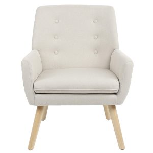 255 000012 4 7 Armchair Likable pakoworld fabric ecru-natural 67x89x86cmIndoor furniture > Living room armchairs