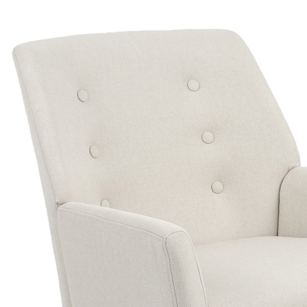 255 000012 5 7 Armchair Likable pakoworld fabric ecru-natural 67x89x86cmIndoor furniture > Living room armchairs