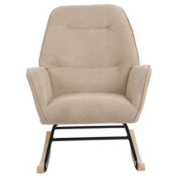 255 000016 3 8 Rocking Armchair Exultant pakoworld fabric beige-natural 75x68x95cmIndoor furniture > Living room armchairs