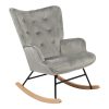 255 000029 17 Armchair with footstool Dorita pakoworld velvet black-leg black metal 68.5x76x103cmIndoor furniture > Living room armchairs