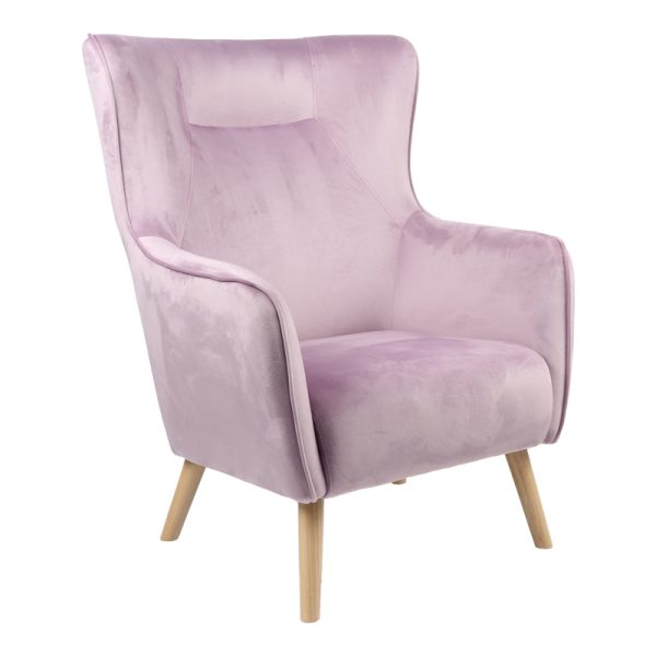 255 000051 5 Insicive armchair pakoworld velvet fabric rotten apple-natural leg 72x89x105cmSPRING OFFERS