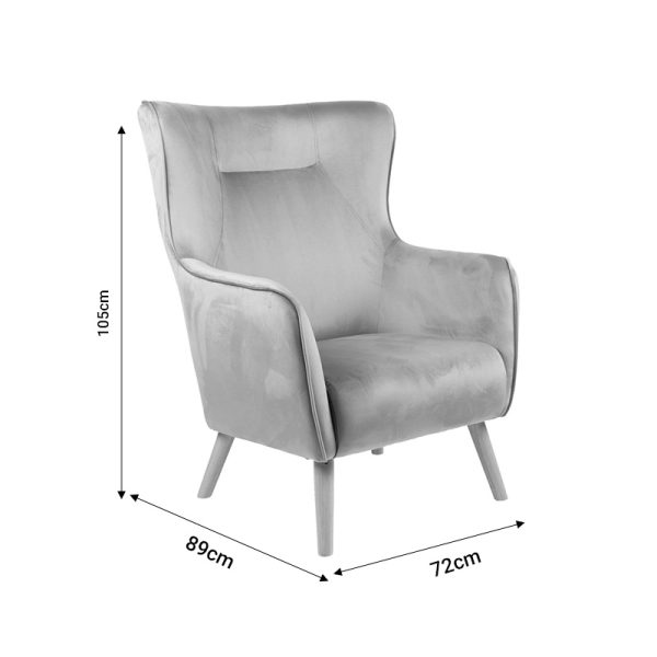 255 000052 4 2 Armchair Insicive pakoworld velvet mint-natural leg 72x89x105cmSPRING OFFERS