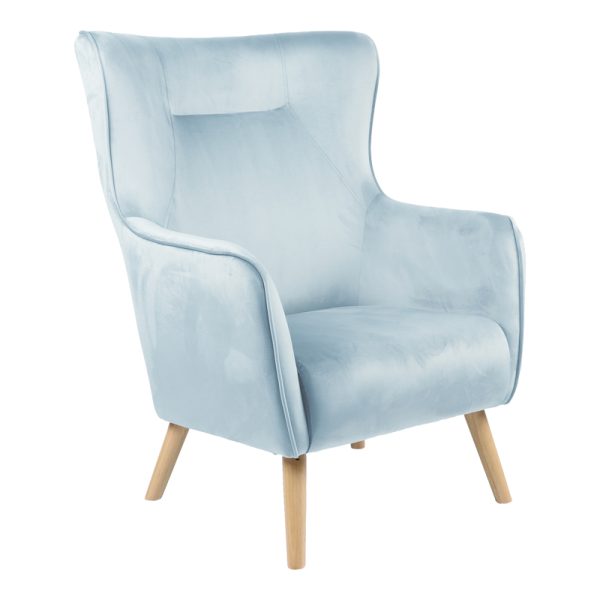 255 000052 5 Armchair Insicive pakoworld velvet mint-natural leg 72x89x105cmSPRING OFFERS
