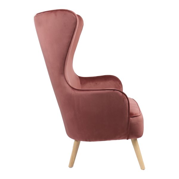 255 000061 2 2 Armchair Byfon pakoworld rotten apple velvet-leg rubberwood in natural color 76x83x117cmSPRING OFFERS