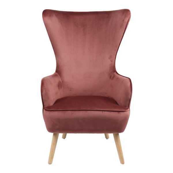255 000061 3 2 Armchair Byfon pakoworld rotten apple velvet-leg rubberwood in natural color 76x83x117cmSPRING OFFERS