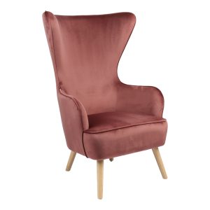 255 000061 5 Armchair Byfon pakoworld rotten apple velvet-leg rubberwood in natural color 76x83x117cmSPRING OFFERS