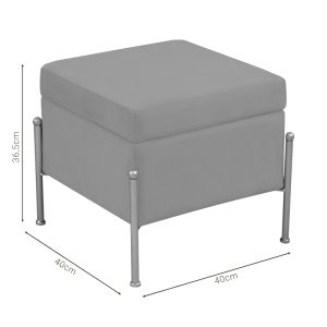 257 000016 3 5 Stool-trunk Panton pakoworld velvet in pistachio-golden color 40x40x36.5cmSPRING OFFERS
