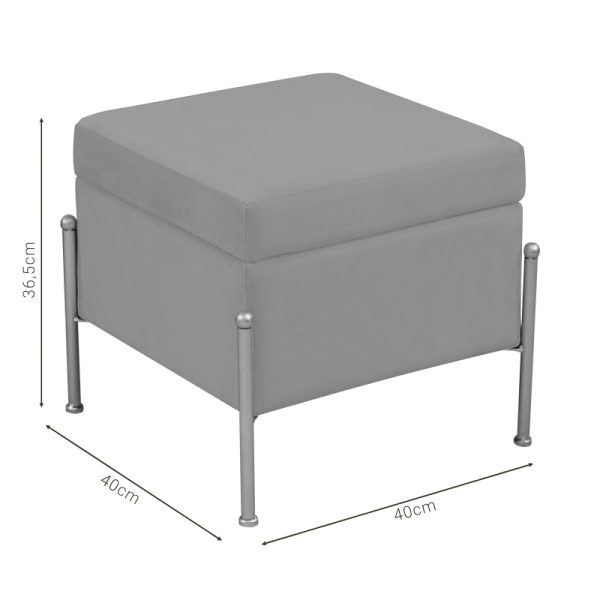 257 000016 3 5 Stool-trunk Panton pakoworld velvet in pistachio-golden color 40x40x36.5cmSPRING OFFERS