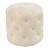 257 000025 4 Pouf stool Seval pakoworld velvet dark grey D49x47cmIndoor furniture > Stools