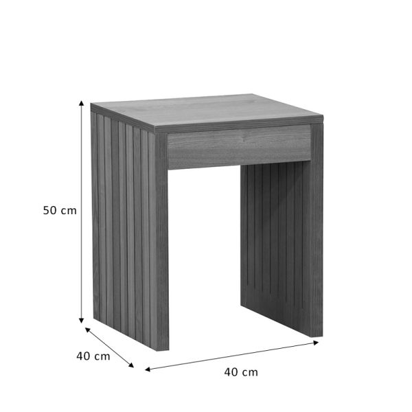 260 000002 3 3 End table Focused pakoworld MDF natural 40x40x50cmSPRING OFFERS