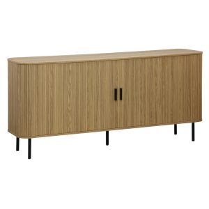 260 000005 12 Buffet Scandi pakoworld MDF natural color with black metal legs 170x45x80cmIndoor furniture > Buffets