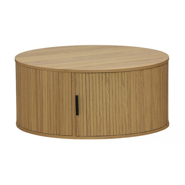 260 000009 14 Coffee table Scandi pakoworld MDF natural D80x35.5cmIndoor furniture > Coffee tables