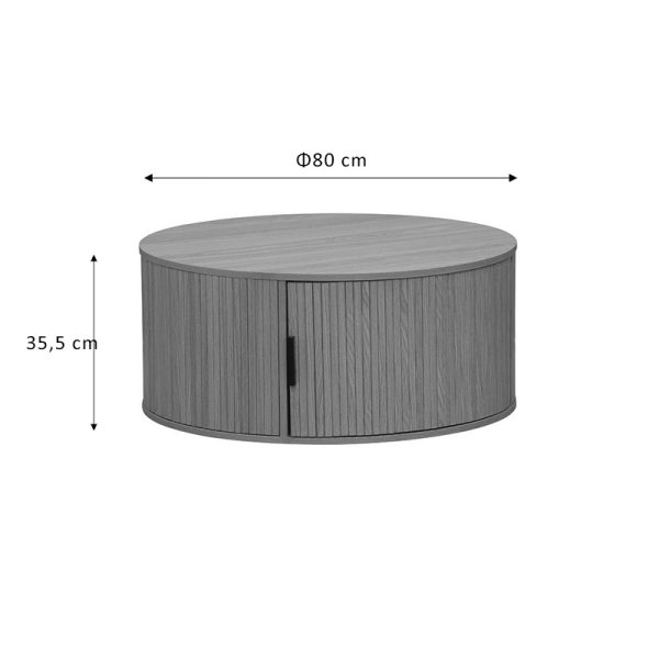 260 000009 4 11 Coffee table Scandi pakoworld MDF natural D80x35.5cmIndoor furniture > Coffee tables