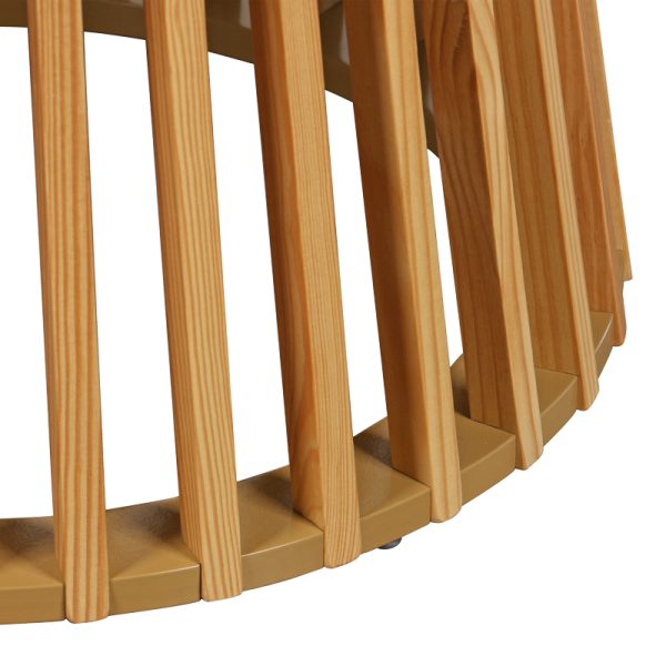 260 000023 3 9 Coffee table Domonic pakoworld mdf/pw in natural colour D80x45cmIndoor furniture > Coffee tables