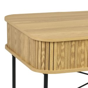 260 000024 4 4 Work desk Scandi pakoworld MDF/Metal in natural color with black metal legs 120x60x76.5cmOffice furniture > Working desk