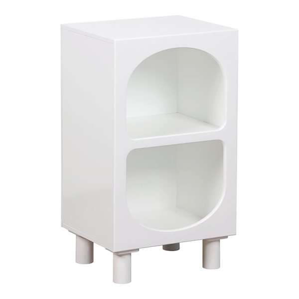 260 000025 10 Nightstand Shelf Emersi pakoworld MDF in white color 40x32x70cmIndoor furniture > Bedside tables