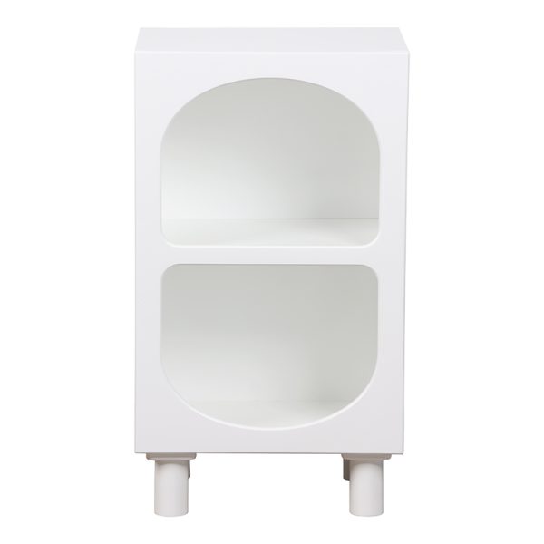 260 000025 2 7 Nightstand Shelf Emersi pakoworld MDF in white color 40x32x70cmIndoor furniture > Bedside tables