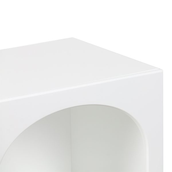 260 000025 3 7 Nightstand Shelf Emersi pakoworld MDF in white color 40x32x70cmIndoor furniture > Bedside tables